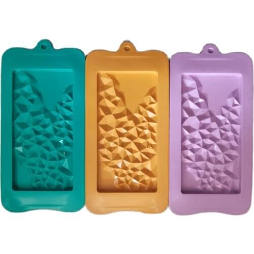 New Colour Silicone Chocolate Mold Geometry Baking Tools Non-Stick Cake Mould Jelly Candy 3D DIY Molds Kitchen Accessories