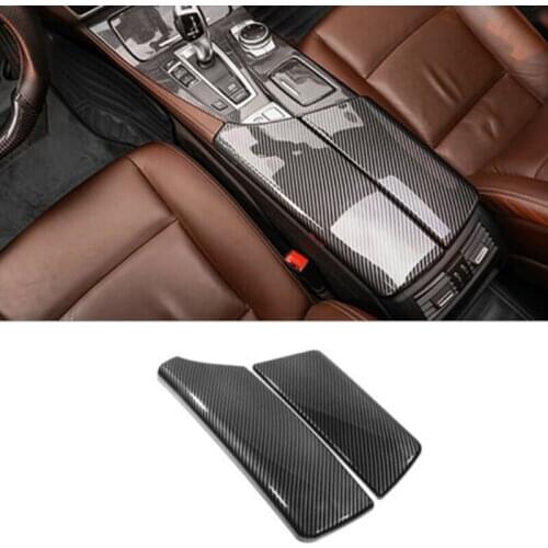 Wholesale CSSYL Carbon Fiber Color Armrest Box Console Box Cover Trim For 2011-2016 BMW 5 Series F10 F18 Gear Shift Collars