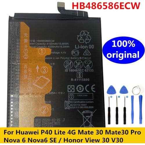 Original New HB486586ECW For Huawei P40 Lite 4G JNY-L01A JNY-L02A JNY-LX1 JNY-LX2 JNY-L21A JNY-L21B JNY-L22A JNY-L22B Battery