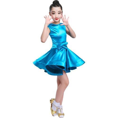 Girls Latin Dance Dresses Fashion Modern Performance Clothing Summer Tango Salsa Dancing Skirt Professional Stage Dance Clothes