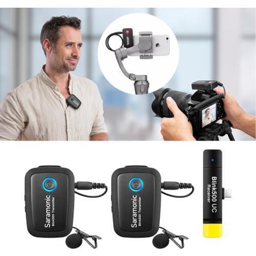 Saramonic Blink 500 2.4GHz Dual-Channel Wireless Microphone System Lavalier Interview Mic For Camera MIC Condenser Microphone