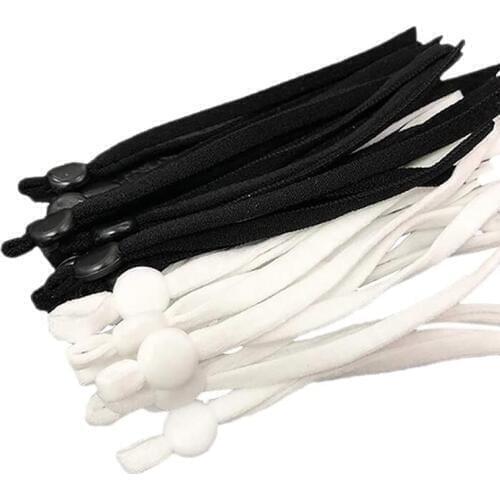 1000 Pcs Sewing Elastic Band Cord with Adjustable Buckle Stretchy Mask Earloop Lanyard Earmuff Rope DIY Making Supplies