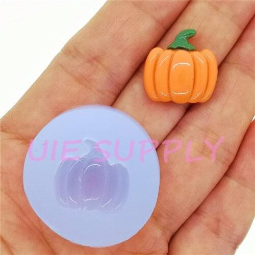 VYL091U 17.1mm x 17.0mm Pumpkin Silicone Mold Kawaii Resin Earrings Pendant DIY Cupcake Decoration Fondant Craft Candy FOOD SAFE