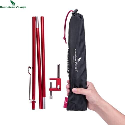 Boundless Voyage Folding Camping Lamp Pole Portable Outdoor Picnic Lamp Holder Lightweight Aluminum Alloy Tent Light Pole BV1034