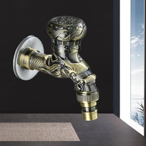 Free Shipping Retro European Style Faucet Copper Paint Faucet Bathroom Basin Faucet Hot and Cold Mixing Faucet Single Hole