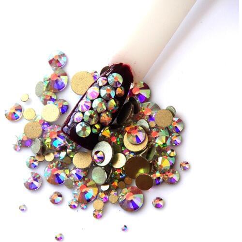 DIY Nail Glitter Beads Rhinestone AB Siam Crystal Glass Caviar Tiny 3D Micro Nails Art Pedrarias Manicure Decoration