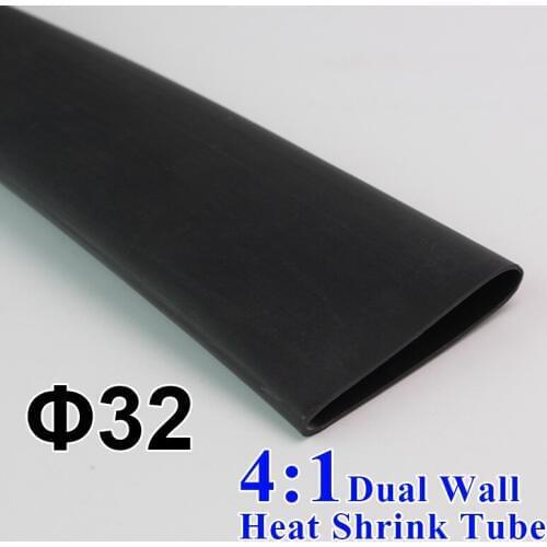 1.22meter/lot 32mm 4:1 Heat Shrink Tube with Glue Adhesive Lined Dual Wall Tubing Insulation Sleeving Wrap Wire Cable kit