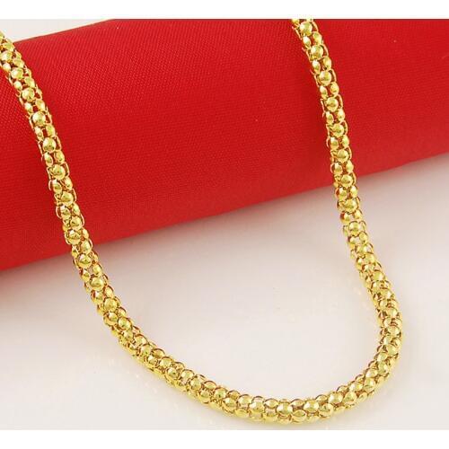 High Quality 24K Gold Color Plated Lantern Necklaces Jewelry Wholesale Chain Men Necklaces