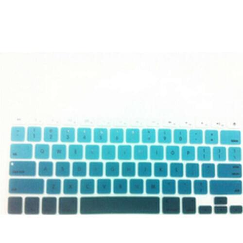 Gradient Green Rainbow US Layout Silicone Keyboard Cover Skin Protector for MacBook Pro air 13" 15" 17" with or without Retina