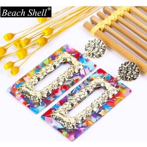 2020 Acrylic Earrings Bohemian Party Simple Women Simple Fashion Trendy Jewelry statement multicolor aesthetic accessories