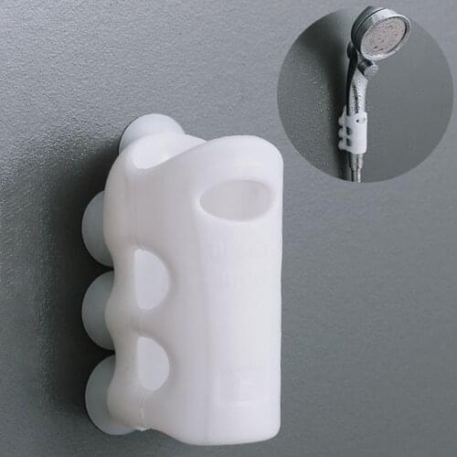 3Pcs Shower Head Holder Free Punching Suction Cup Holder Shower Mounting Bracket Wall Rack Stand Bathroom Accessory