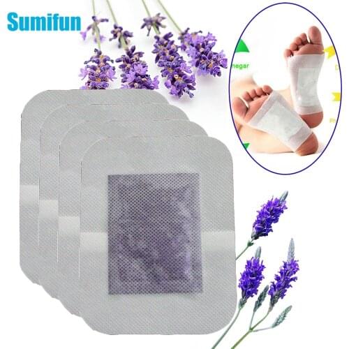 4pcs/Lot Lavender Detox Foot Patch Adhesive Remove Toxin Slim Pads Improve Medical Plasters Essential Oil Sleep Foot Care Z06004