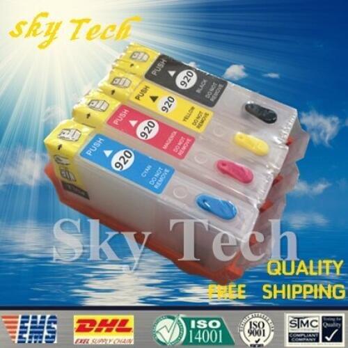 4PK Empty Refillable Cartridge suit for HP920 ,suit for HP Officejet 6000 6500 6500A 7000 7500 7500A etc , With ARC Chips
