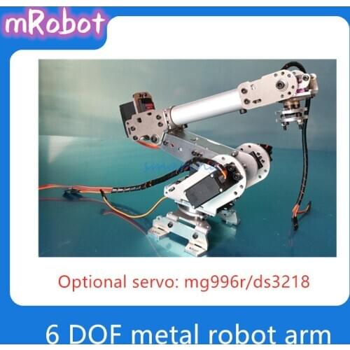 6DOF metal Robot Arm Robotic Arm Aluminum Alloy Metal Robotic Arm Kit Manipulator for Robot DIY Steam eduaction toy