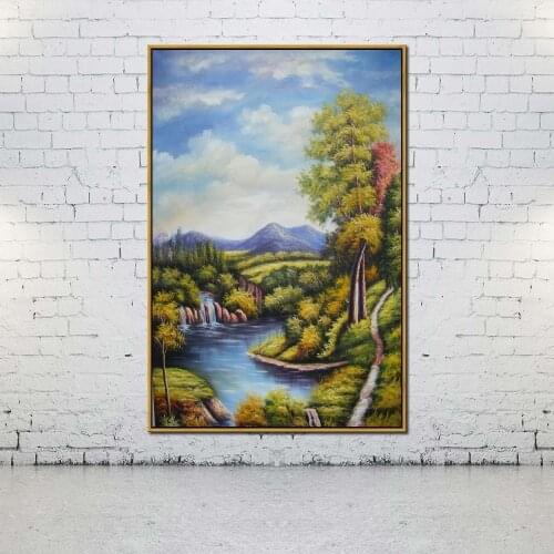Artcozy Oil Canvas Painting temperate broadleaf and mixed forest For Home Decoration Wall Art