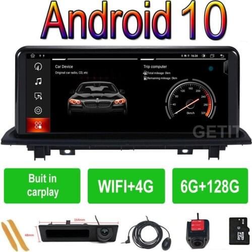 10.25" 6+128GB Android 10.0 For BMW X1 F48 2016-2017 NBT System Car Player Multimedia Carplay GPS Navigation 4G LTE