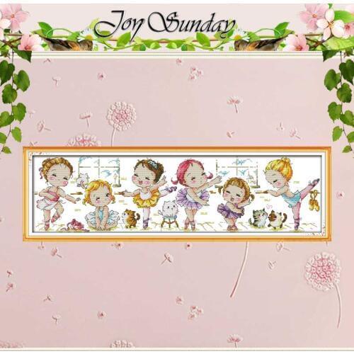 A Ballet School Counted Cross Stitch 11CT 14CT Cross Stitch cartoon Cross Stitch Kits Embroidery for Home Decor Needlework