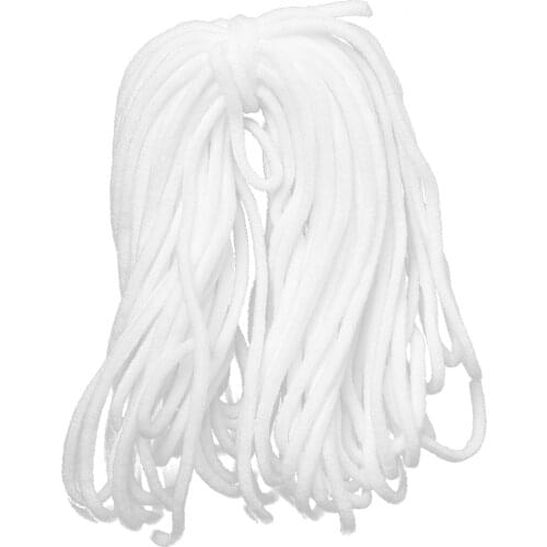 10/20/50/100m White Elastic Cord Durable Polyester String Bands Rope Handmade Earloop Stretch Flat String DIY Sewing Accessories