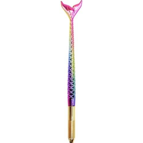 Freeshipping 1Pcs Newest Permanent Makeup Eyebrow Eyeliner Mermaid Tattoo Manual Pen 3D Microblading Needle Pen