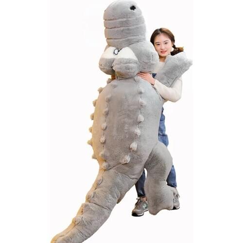Dorimytrader 200cm Jumbo Simulation Animal Crocodile Stuffed Pillow Cushion Big Cartoon Alligator Plush Toy Kids Doll DY60155