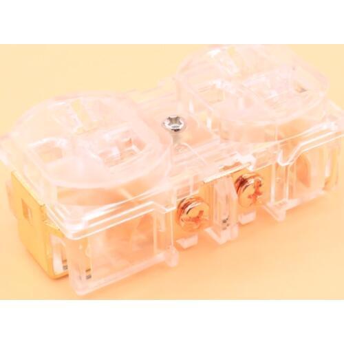 HIFI Red Copper plated power distributor socket Power Receptacle wall outlet