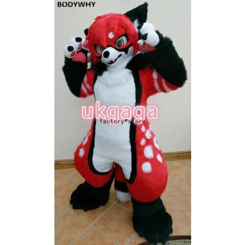 Red Fox Dog Mascot Costume Suits Cosplay Party Game Dress Outfits Clothing Ad