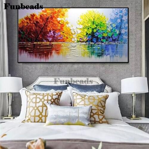 Colorful Autumn Scenery diamond embroidery mosaic set diamond paintings full square round drill stitch cross puzzle mural FF4086