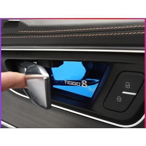 Lsrtw2017 for Chery Tiggo 8 Car Inner Door Bowl Panel Trims Decoration Interior Accessories 2018 2019 2020 Auto Sticker