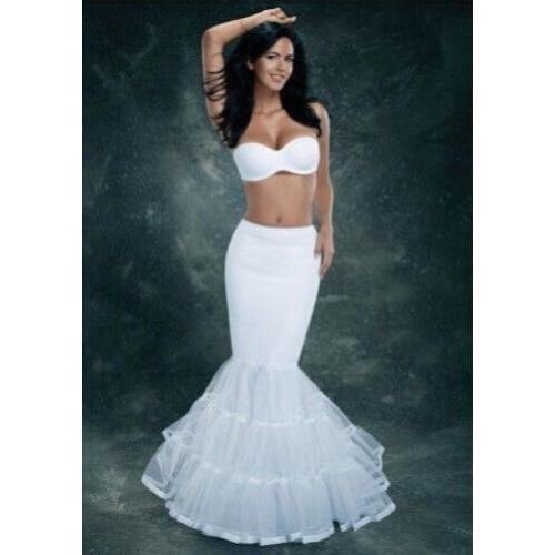 New Tulle Mermaid Trumpet Style Wedding Gown Petticoat Crinoline Slip underskirt