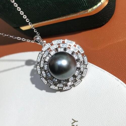 Wholesale Charm 925 Sterling Silver Pendant Base Settings Mountings Findings Parts for Pearl Crystal Jade Agate Beads Stones