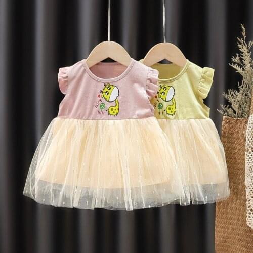 Summer Baby Birthday Party Dress Toddler Girl Clothes Cartoon Newborn Princess Dresses for Girls Clothing 0-2 Years Vestidos