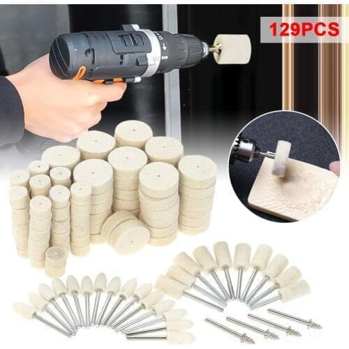 Wool Felt Polishing Wheel Grinding Pad for Dremel Drill Accessories Woodworking Polishing For Mini Drill Engraver Power Tools