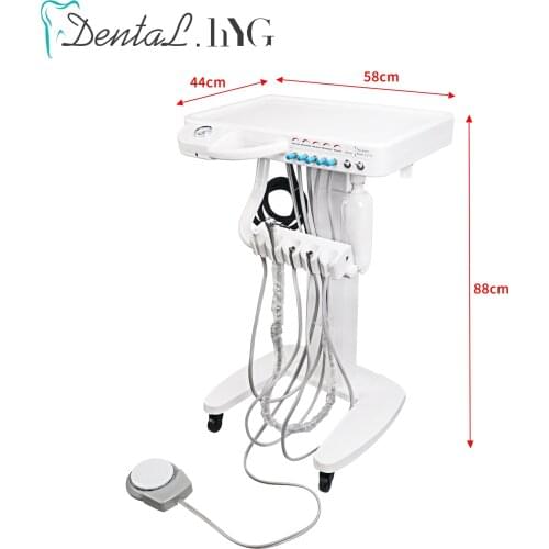 Dental Portable Turbine Trolley Mobile Treatment Portable Dental Unit Cart Movable Treatment Desk Dentist Dental Equipment