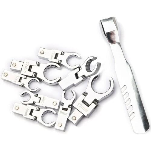 Portable Ratchet Wrench Shaking Spanner Head Interchangeable Combination Set Rotatable 180 °Removable Flexible Torque Spanner