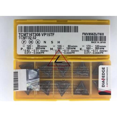 TCMT 16T308 VP15TF 10pcs original Mitsubishi turning insert DIAEDGE