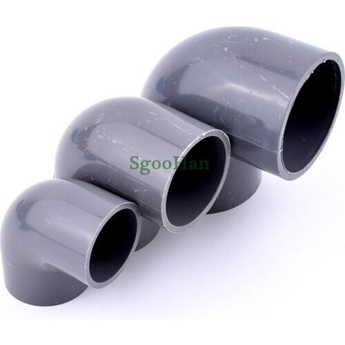 2~20PCS Inner Diameter 20~50mm PVC Pipe 90° Elbow Connector Plastic Hydroponic Planting Framework Joints Irrigation System Parts