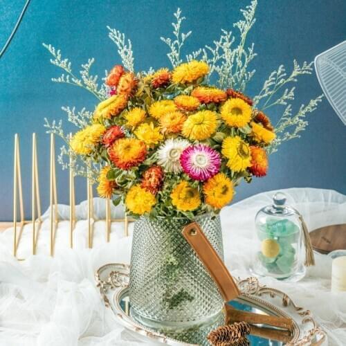 High Quality Natural 60cm 20 pcs Flower head Real Dried Flower Sunflower for home Decor