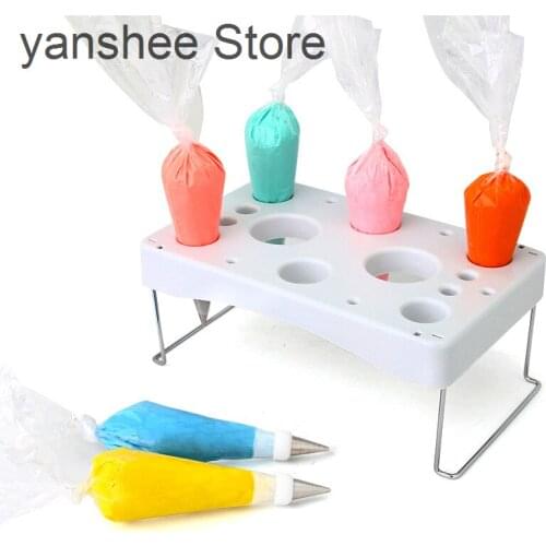 Frosting / nozzle bag support plastic shelf shape decoration cream fudge pastry tools, baking shelf