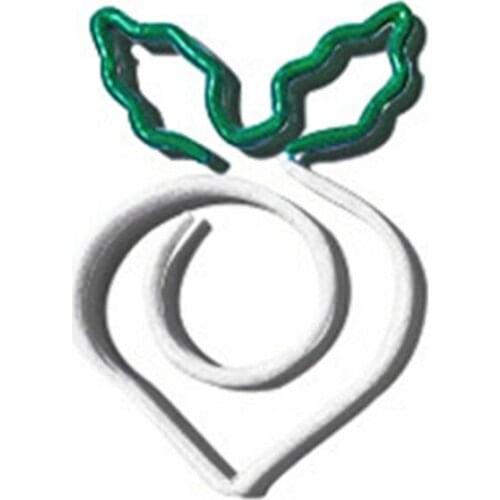 Cartoon Vegetable Radish Carrot Shaped Paper Clip Bright Colors Photo Clip Bookmark DIY Handmade Decor School Stationery