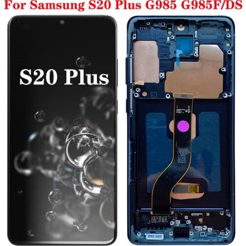 Dead pixel G985F LCD For Samsung Galaxy S20 Plus LCD With Frame 1440*3200 S20 Plus SM- G985A G985U G985F/DS Display Touch Screen
