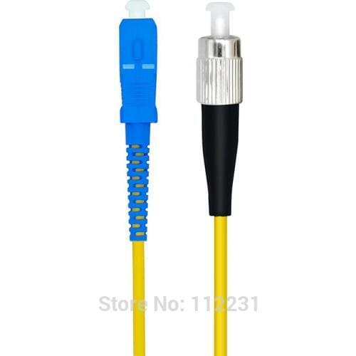 10Meters SC/PC-FC/PC,3.0mm,Singlemode 9/125,Simplex,Optical Fiber Patch Cord Cable,SC to FC