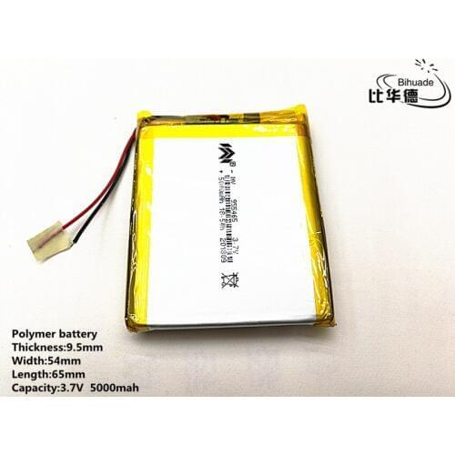 10pcs/lot 3.7V,5000mAH,[955465] PLIB; polymer lithium ion battery / Li-ion battery for tablet pc,power bank,E BOOK