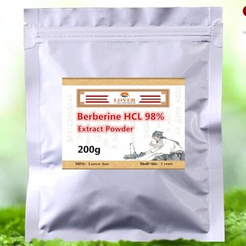 100g-1000g Pure Berberine HCL 98% Extract Powder,Coptis,Supports,Free Shipping