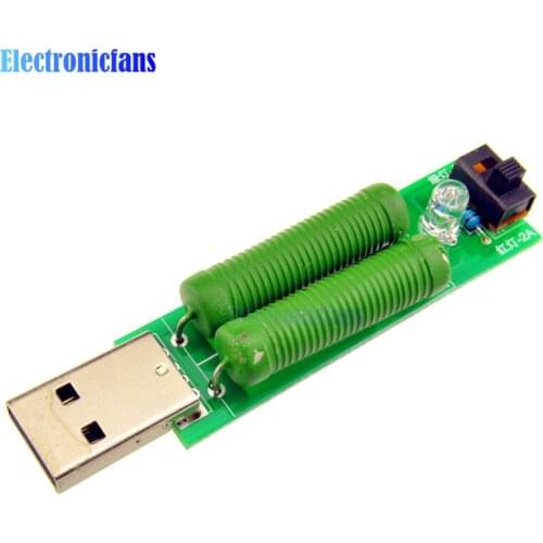 2PCS USB Load Resistance Power Resistors Mobile Power Aging Resistors module 2A 1A USB Port Digital Current Voltage Meter Tester