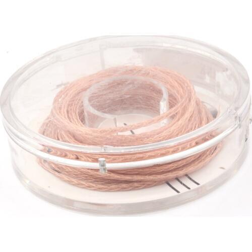 Free shipping 807CU Twist cable raided Flat type PTFE OCC copper headphone upgrade Audio DIY wire/cable