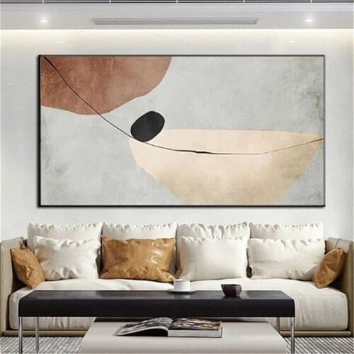Large Size Hand Painted Oil Painting Modern Abstract Outline Drawing Canvas Painting Minimalist Home Decoration Painting Mural