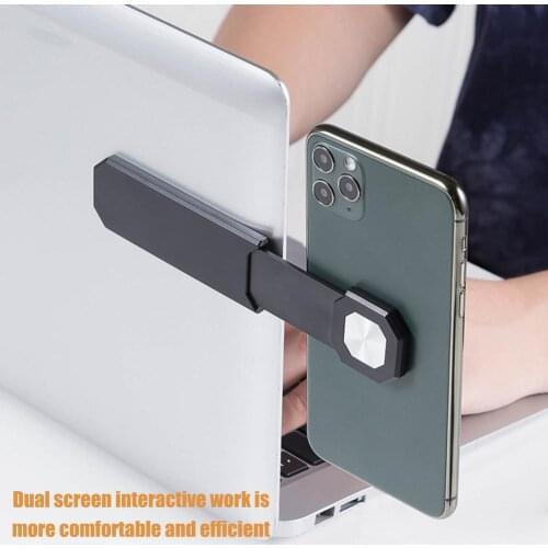 Laptop Phone Holder Magnetic Laptop Side Mount Cellphone Grip Holder Stand Mobile Phone Accessories Drop Shipping Hot