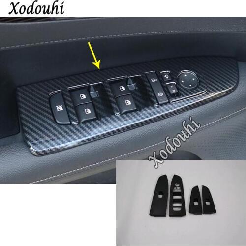 For Kia K3 Forte Cerato 2019 2020 Car Door Window Glass Inner Panel Armrest Lift Switch Button Trim Frame Panel Part 4pcs