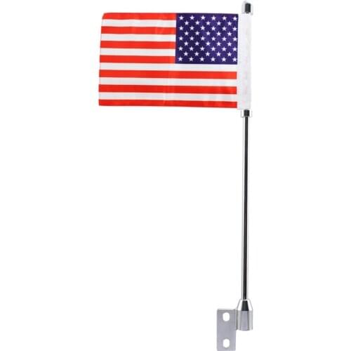 Motorcycle Chrome Luggage Rack Mount Flag Pole Rear Side For Indian Chieftain Dark Horse