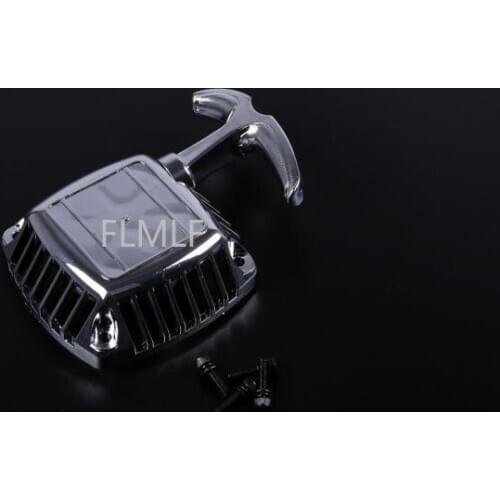 Chrome Plated Pull Starter for 23cc 26cc 29cc 30.5cc Engine Zenoah CY Fit for 1/5 HPI ROVAN ROFUN KM GTB TS BAJA 5B Losi 5ive-T
